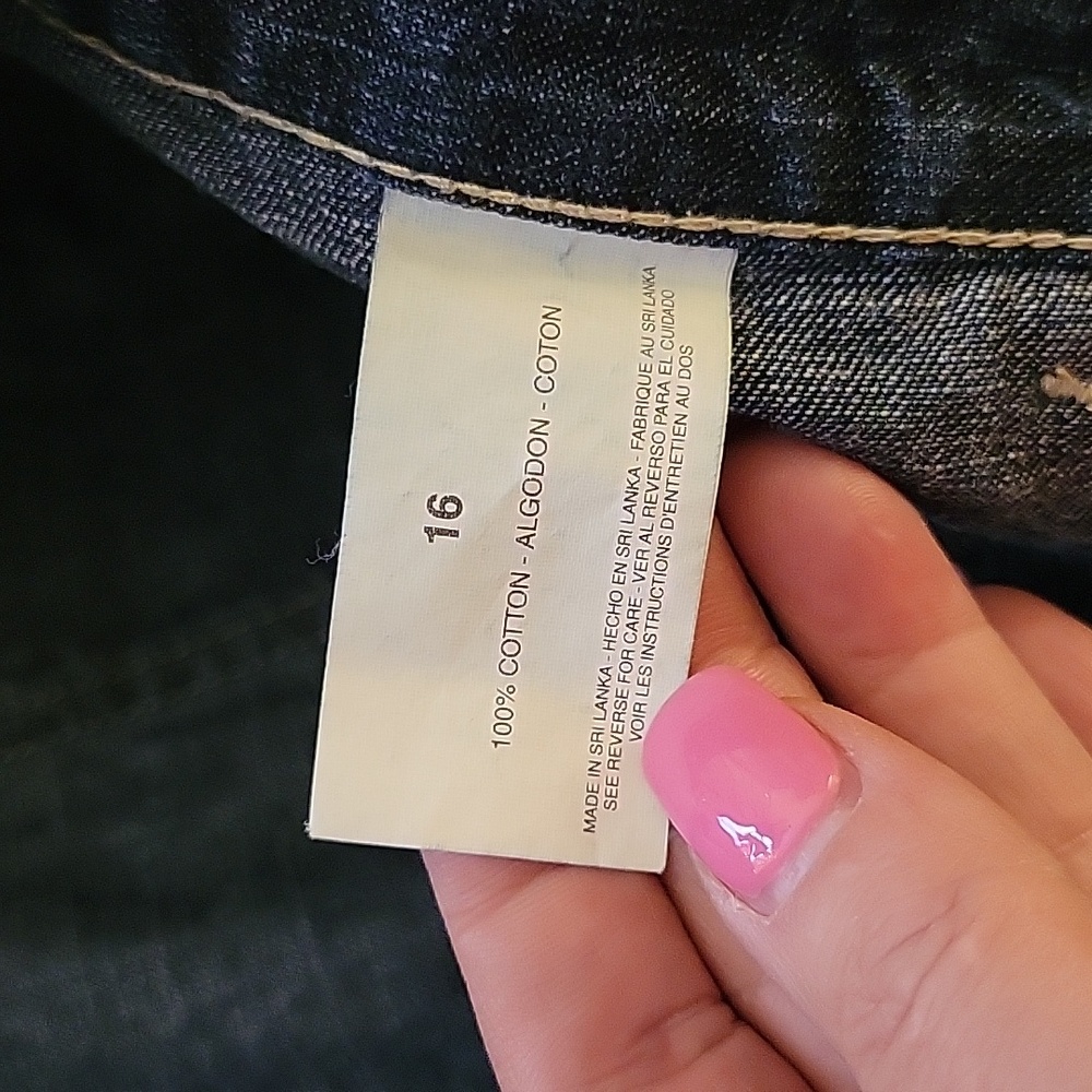 BUTTON-FLY Stretch Denim Skirt - Picture 9 of 11